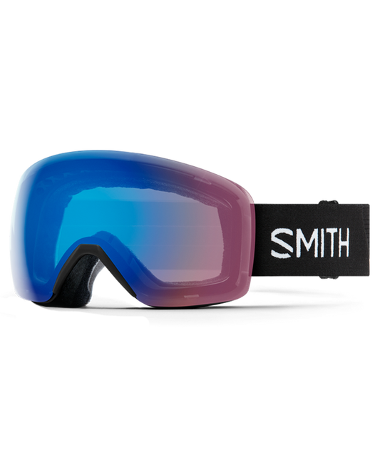 Smith Skyline Snow Goggles - Black / ChromaPop Everyday Red Mirror Men's Snow Goggles - SnowSkiersWarehouse