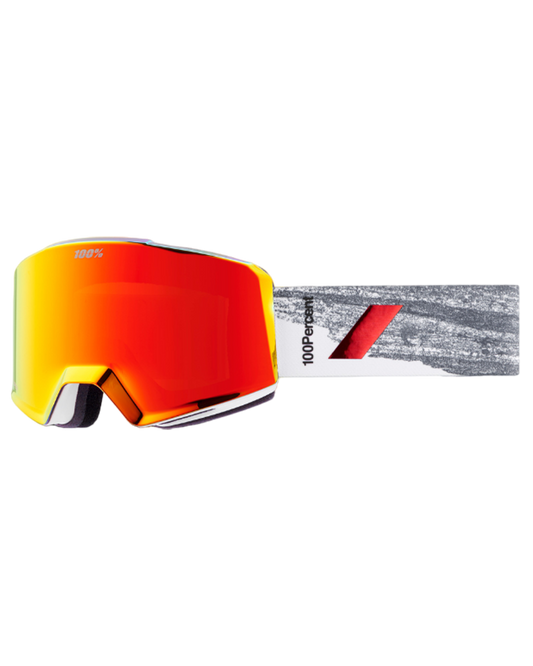100% Norg HiPER Snow Goggles - Badlands / Red Mirror - 2023 Men's Snow Goggles - Trojan Wake Ski Snow