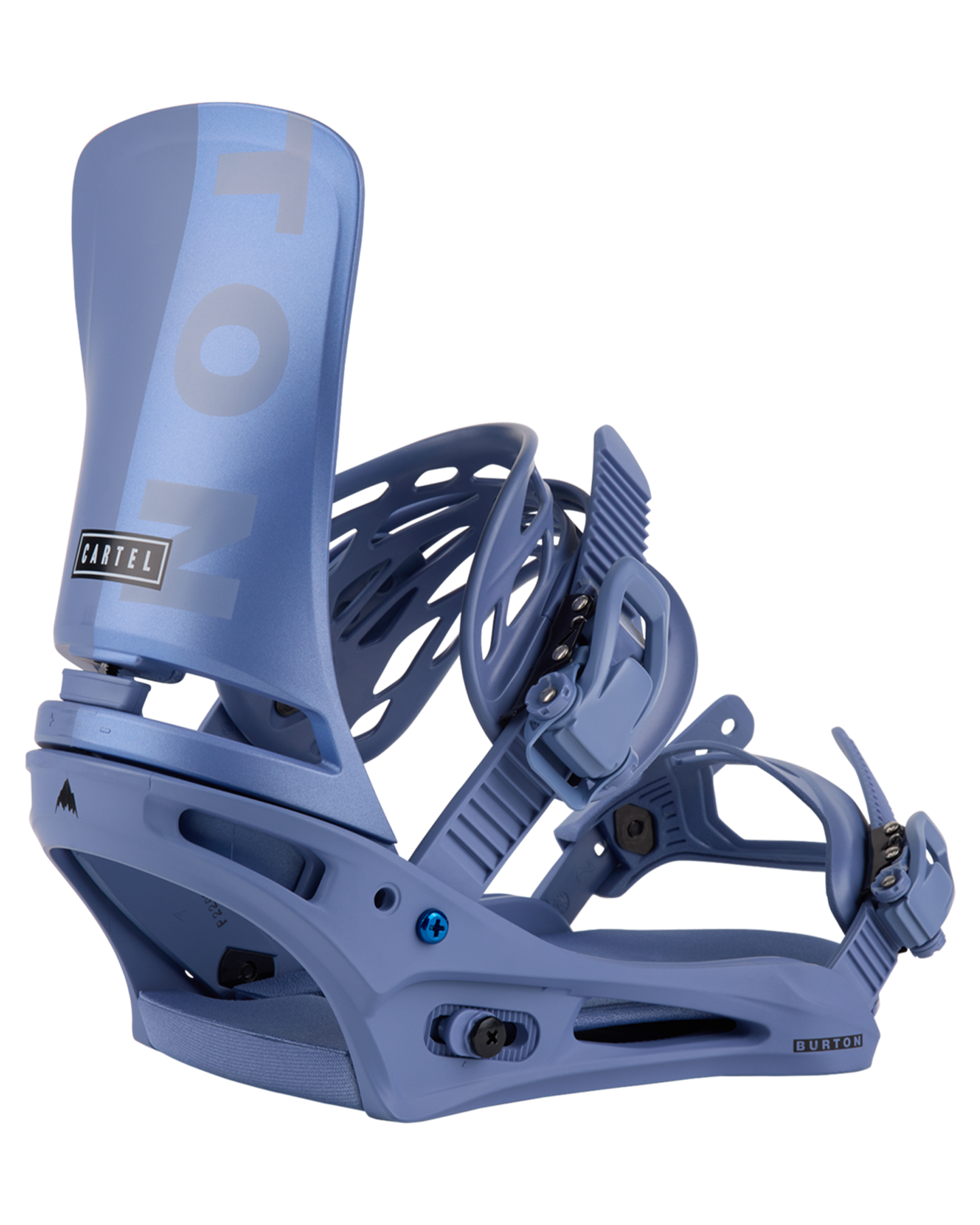 Burton Men's Cartel Re:Flex Snowboard Bindings - Slate Blue/Logo - 2024 Men's Snowboard Bindings - Trojan Wake Ski Snow