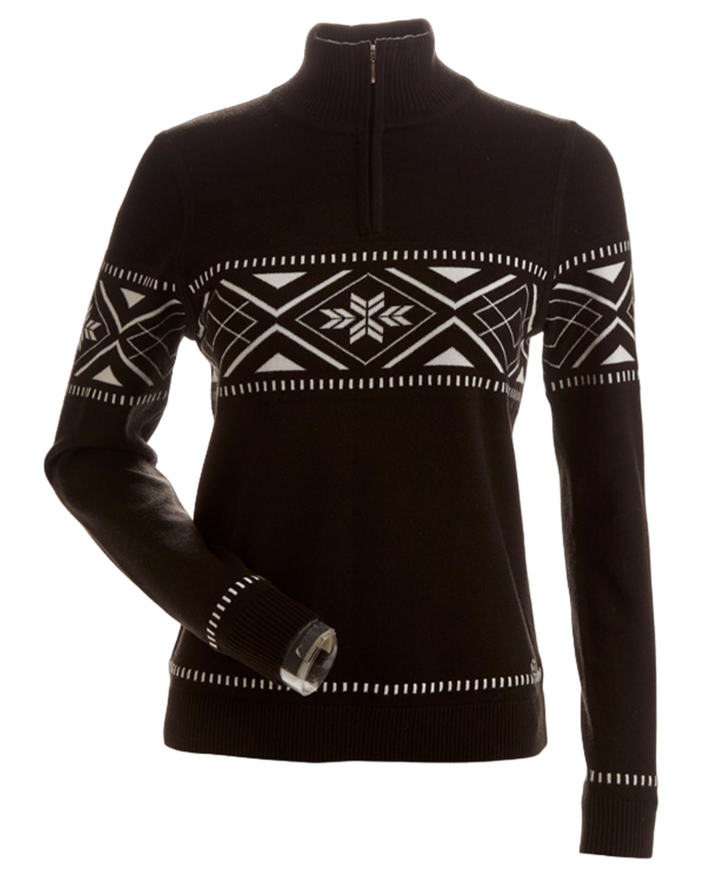 Nils Sapporo Women's Sweater - Black/White Hoodies & Sweatshirts - SnowSkiersWarehouse