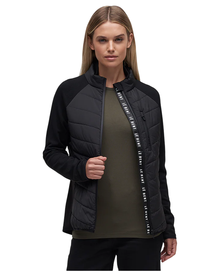Le Bent Women's Genepi Wool Insulated Hybrid Jacket - Black Jackets - SnowSkiersWarehouse