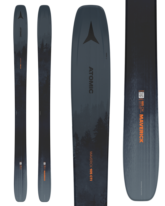 Atomic Maverick 105 Cti Snow Skis - Darkgrey/Black - 2025 Men's Snow Skis - SnowSkiersWarehouse