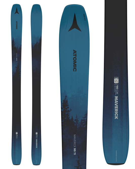 Atomic Maverick 95 Ti Snow Skis - Blue/Black - 2025 Men's Snow Skis - SnowSkiersWarehouse