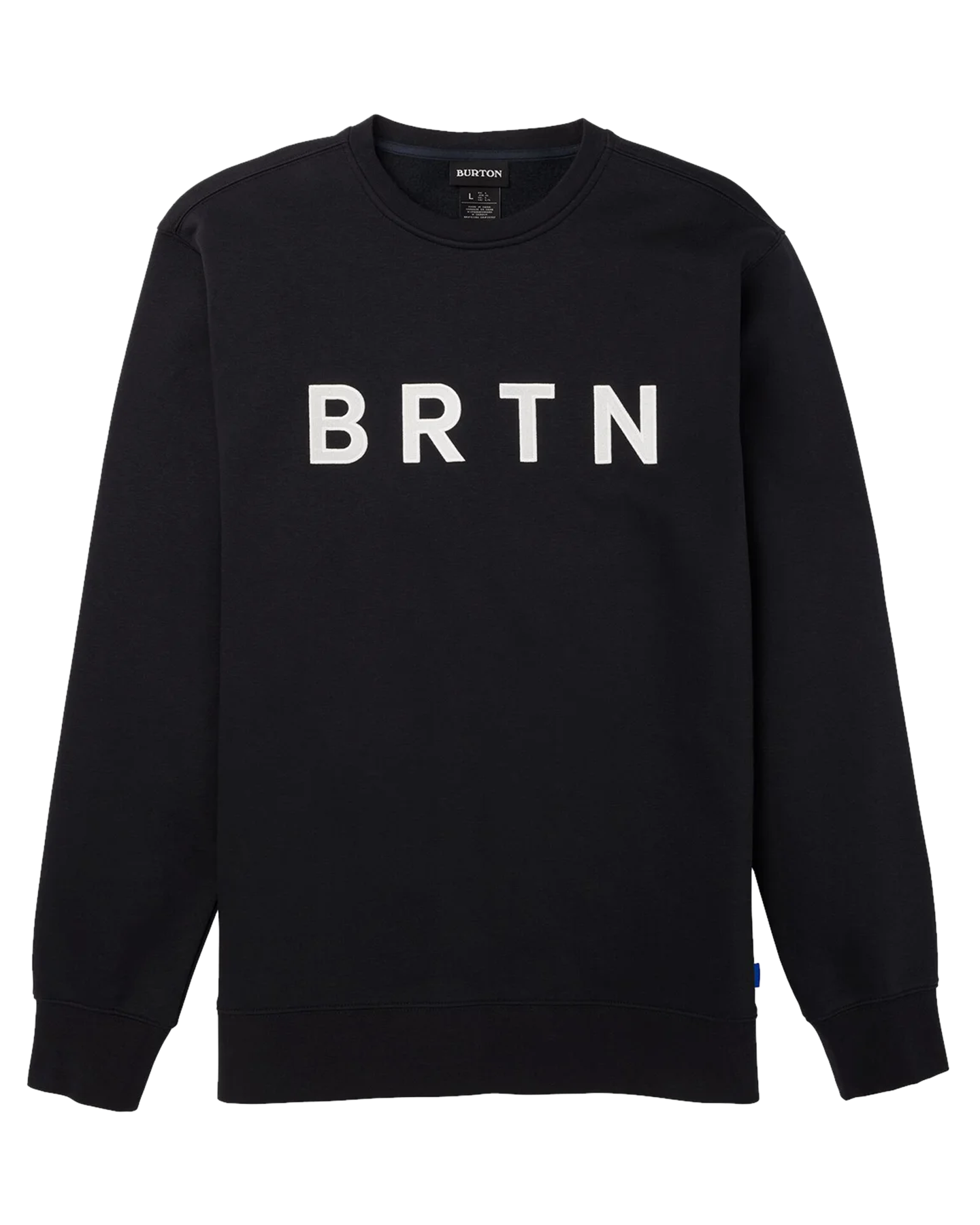 Burton BRTN Crew Sweatshirt - True Black - 2021 Hoodies & Sweatshirts - SnowSkiersWarehouse