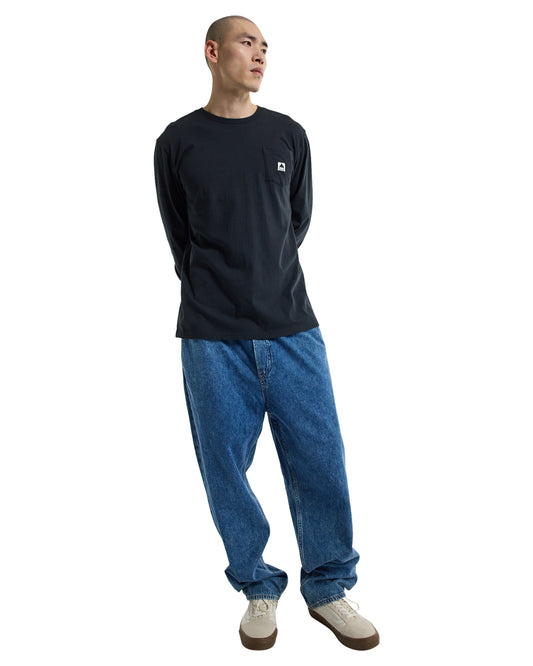 Burton Colfax Long Sleeve T-Shirt - True Black Shirts & Tops - SnowSkiersWarehouse