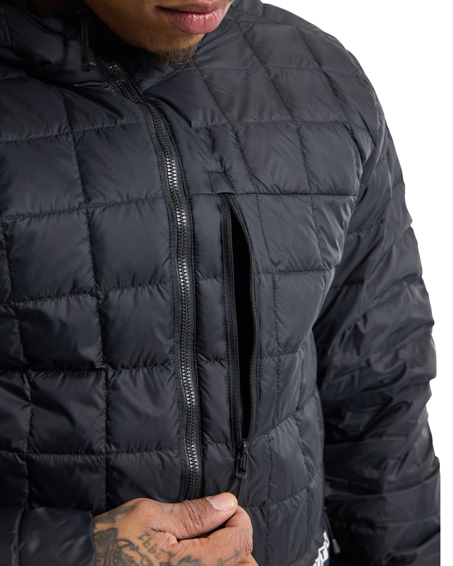 Burton Men's Mid-Heat Hooded Down Jacket - True Black Jackets - Trojan Wake Ski Snow