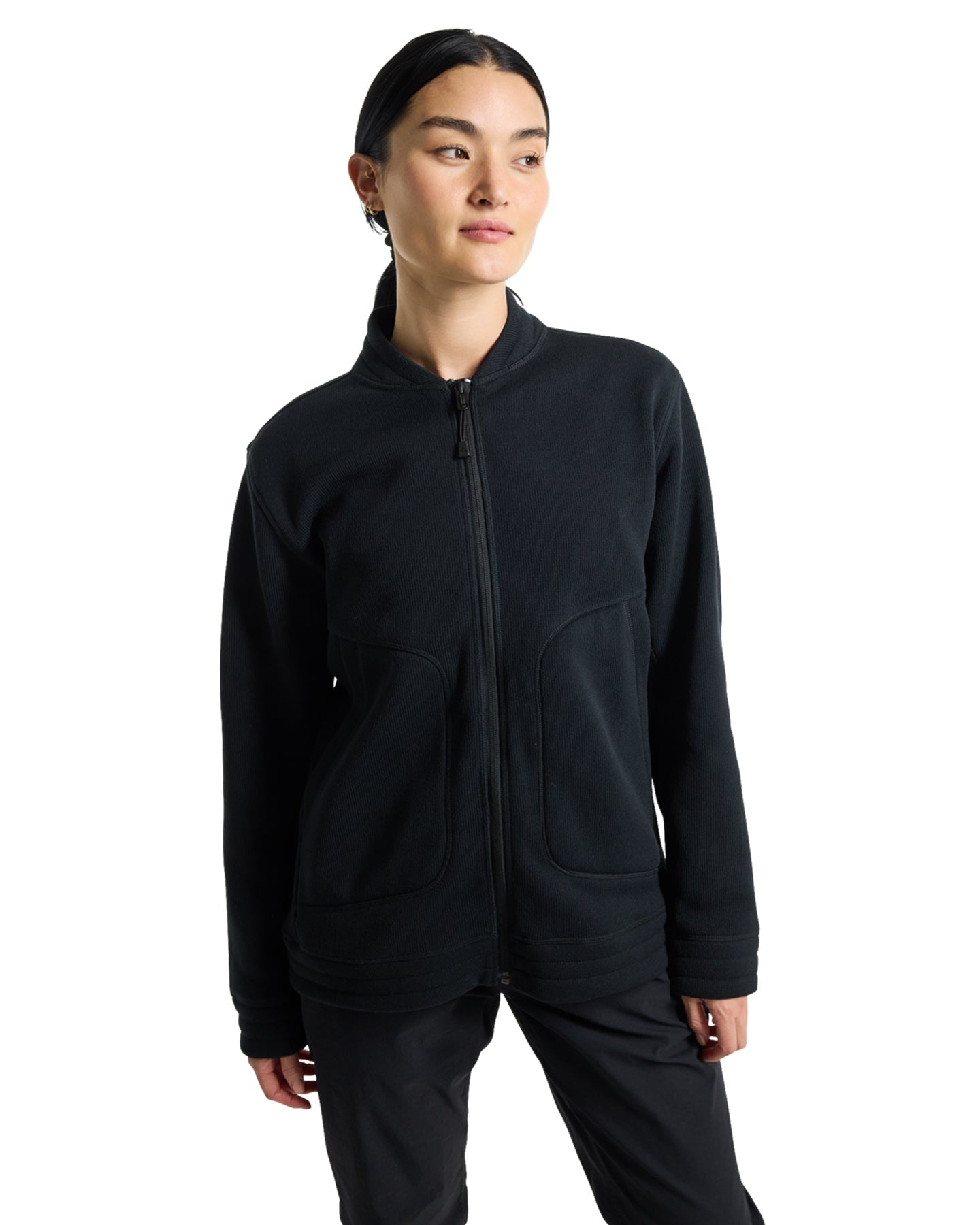 Burton Women's Runin Fleece Full-Zip - True Black Jackets - Trojan Wake Ski Snow