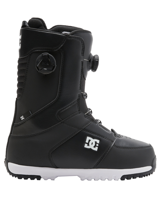 DC Control Boa® Snowboard Boots - Black/Black/White Men's Snowboard Boots - SnowSkiersWarehouse