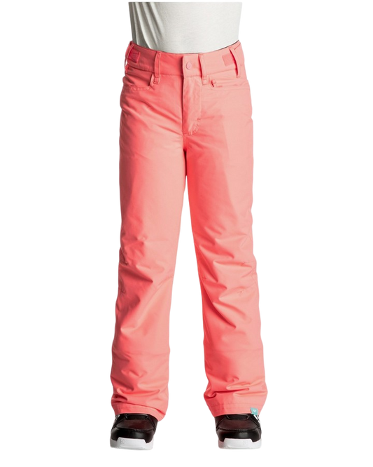 Roxy Backyard Girl Pant - Neon Grapefruit Kids' Snow Pants - Trojan Wake Ski Snow