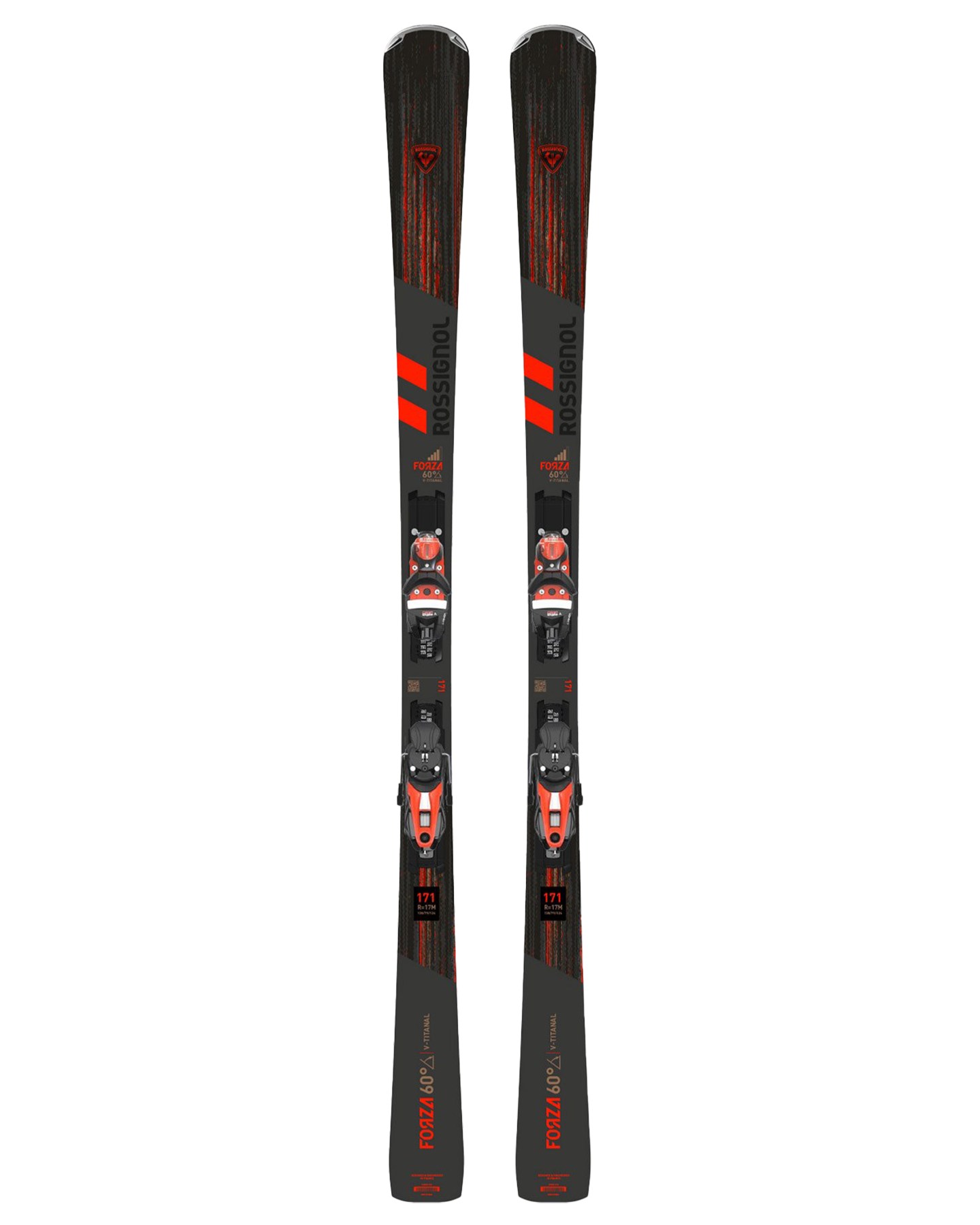 Rossignol Forza 60 V-Ti Snow Skis + Konect Spx 12 GW B80 Ski Bindings  - 2024 Men's Snow Skis - SnowSkiersWarehouse