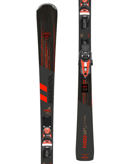 Rossignol Forza 60 V-Ti Snow Skis + Konect Spx 12 GW B80 Ski Bindings  - 2024 Men's Snow Skis - SnowSkiersWarehouse
