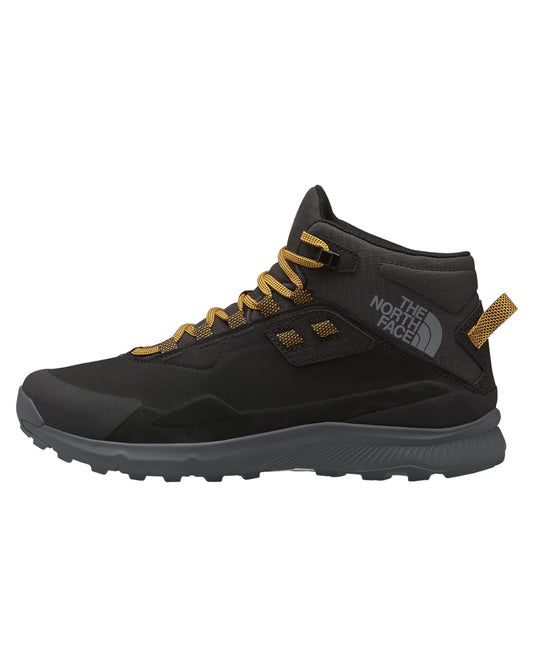 The North Face Men's Cragstone Leather Mid Waterproof Hiking Boots - Tnf Black/Vanadis Grey Apres Boots - SnowSkiersWarehouse
