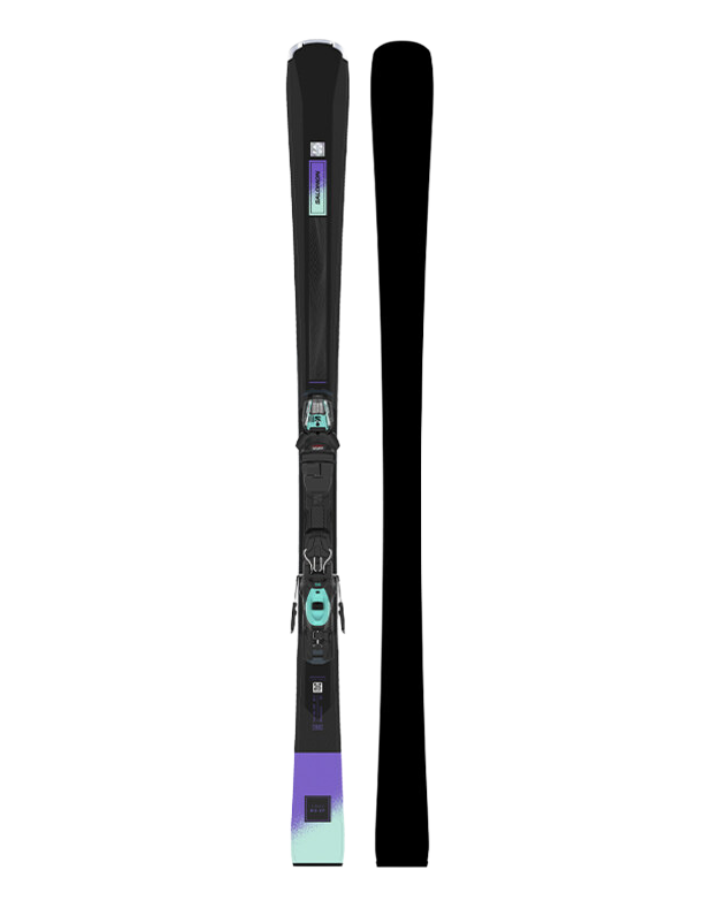 Salomon S/Max N°6 XT Women's Snow Skis (& M10 GW Bindings) - Black / Paisley Purple / Beach Glass - 2024 Women's Snow Skis - SnowSkiersWarehouse