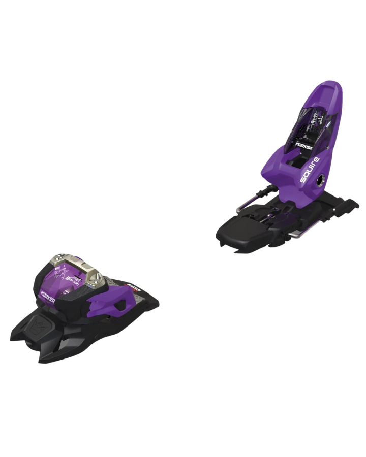 Marker Squire 11 3.0 Snow Ski Bindings - Black / Purple - 2023 Snow Ski Bindings - SnowSkiersWarehouse