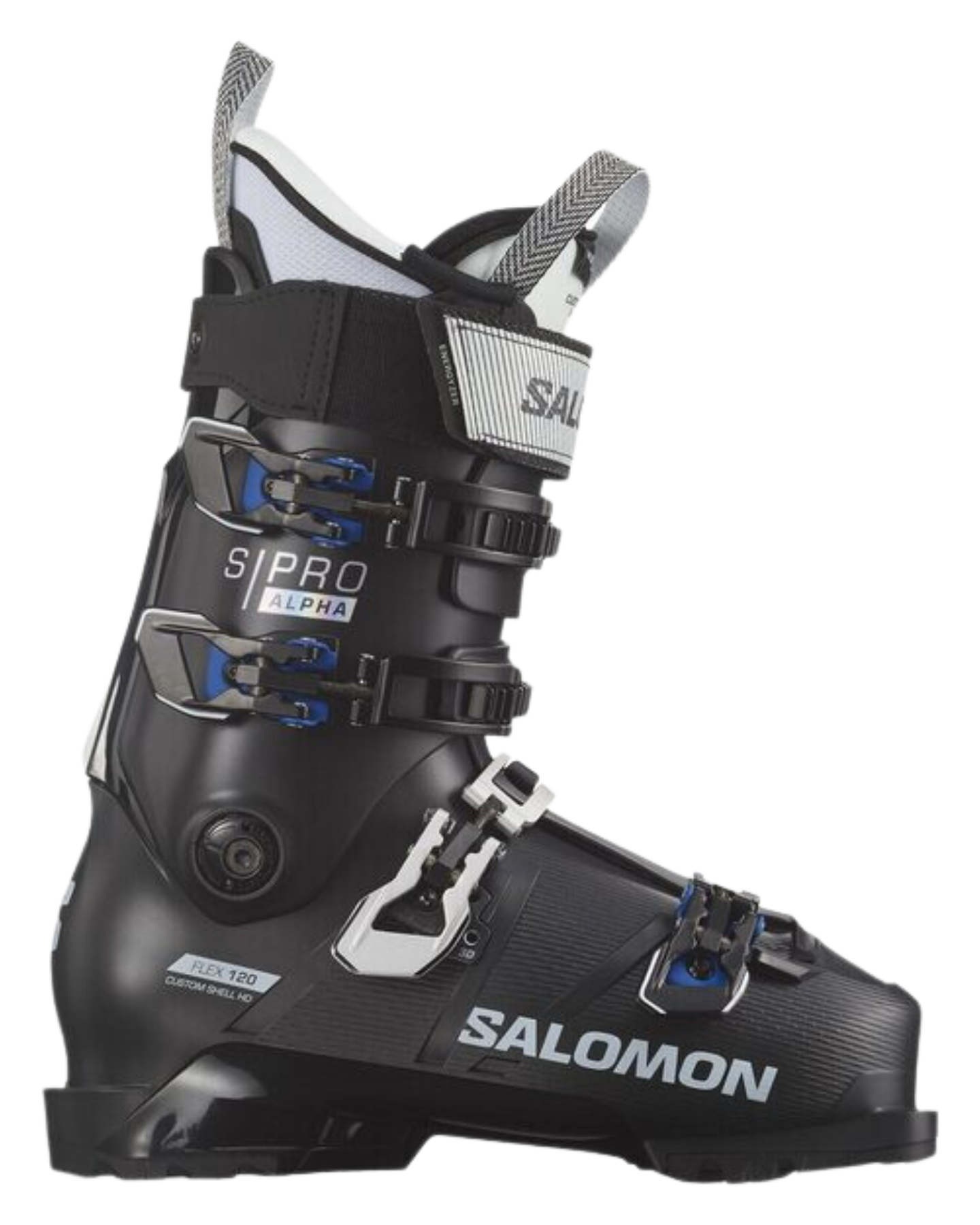 Salomon S/Pro Alpha 120 GW EL - Black/White - 2024 Men's Snow Ski Boots - SnowSkiersWarehouse