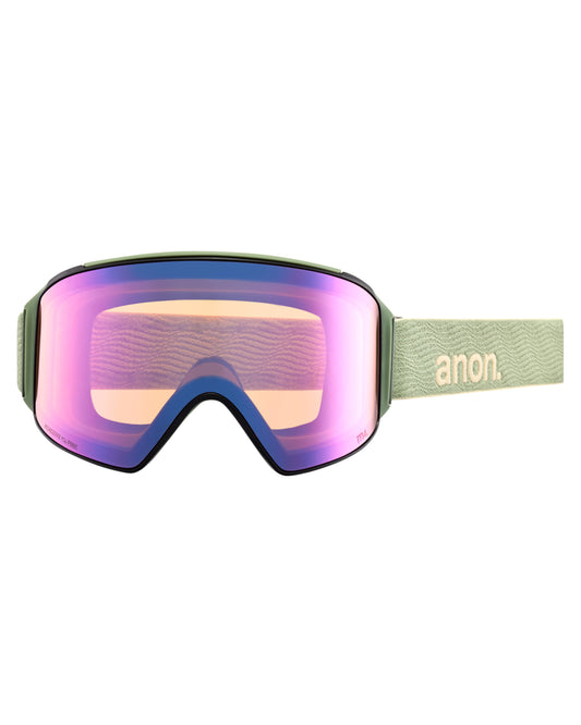 Anon M4 Cylindrical Snow Goggles + Bonus Lens + MFI - Hedge / Perceive Variable Green Men's Snow Goggles - SnowSkiersWarehouse