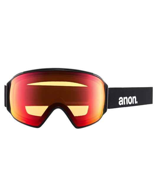 Anon M4 Toric Snow Goggles + Bonus Lens + MFI - Black / Perceive Sunny Red Men's Snow Goggles - SnowSkiersWarehouse