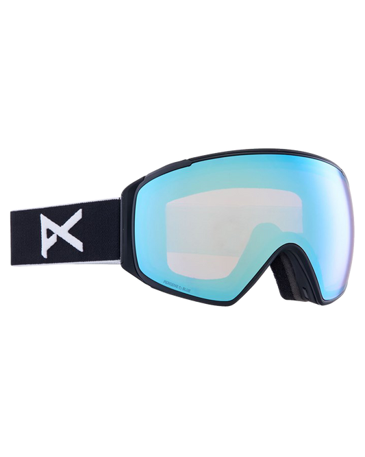 Anon M4 Toric Snow Goggles + Bonus Lens + MFI - Black / Perceive Variable Blue Men's Snow Goggles - SnowSkiersWarehouse