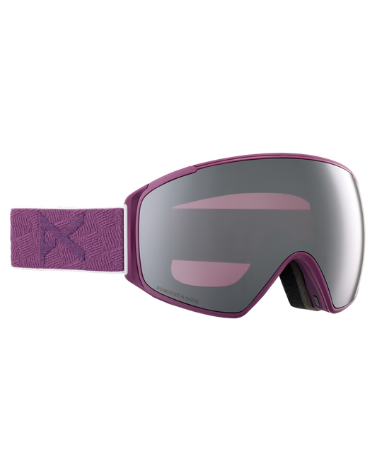 Anon M4S Toric Low Bridge Fit Snow Goggles + Bonus Lens + MFI - Grape / Perceive Sunny Onyx Men's Snow Goggles - SnowSkiersWarehouse