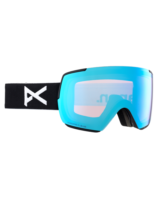 Anon M5S Snow Goggles + Bonus Lens + MFI - Black / Perceive Variable Blue Men's Snow Goggles - SnowSkiersWarehouse