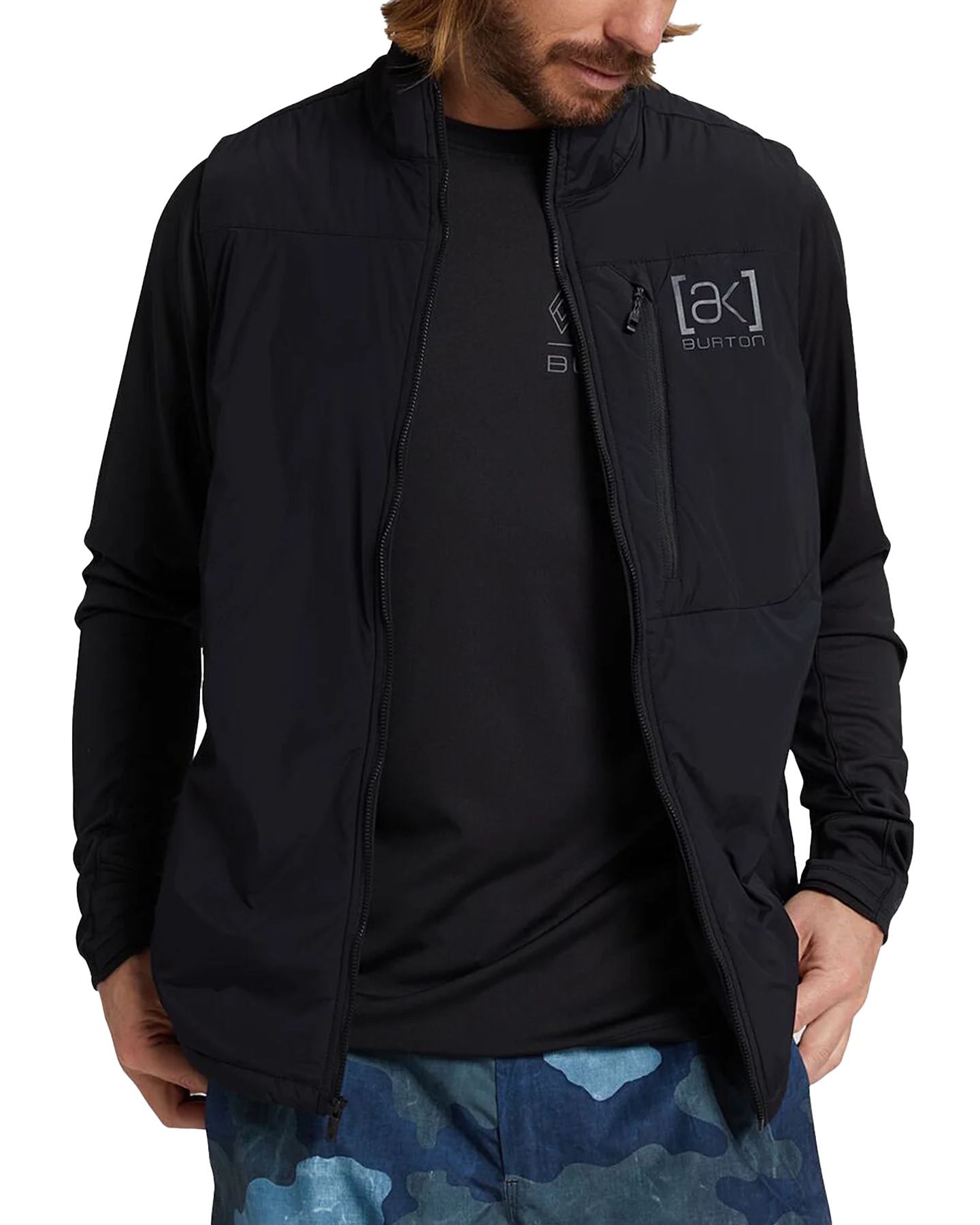 Burton Men's [ak]® Helium Stretch Insulated Vest - True Black Jackets - SnowSkiersWarehouse