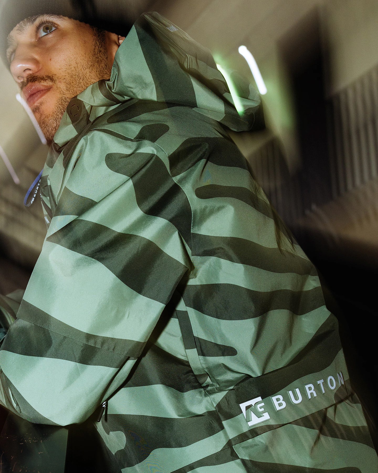 Burton Men's Analog Hardpack Gore-Tex 3L Snow Jacket - Hedge Green Zebra - 2024 Men's Snow Jackets - SnowSkiersWarehouse