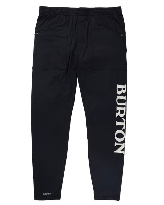 Burton Men's Midweight Base Layer Stash Pants - True Black Pants - SnowSkiersWarehouse