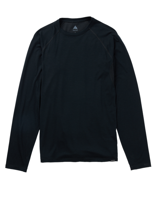 Burton Men's Phayse Merino Crewneck Fleece - True Black Shirts & Tops - SnowSkiersWarehouse