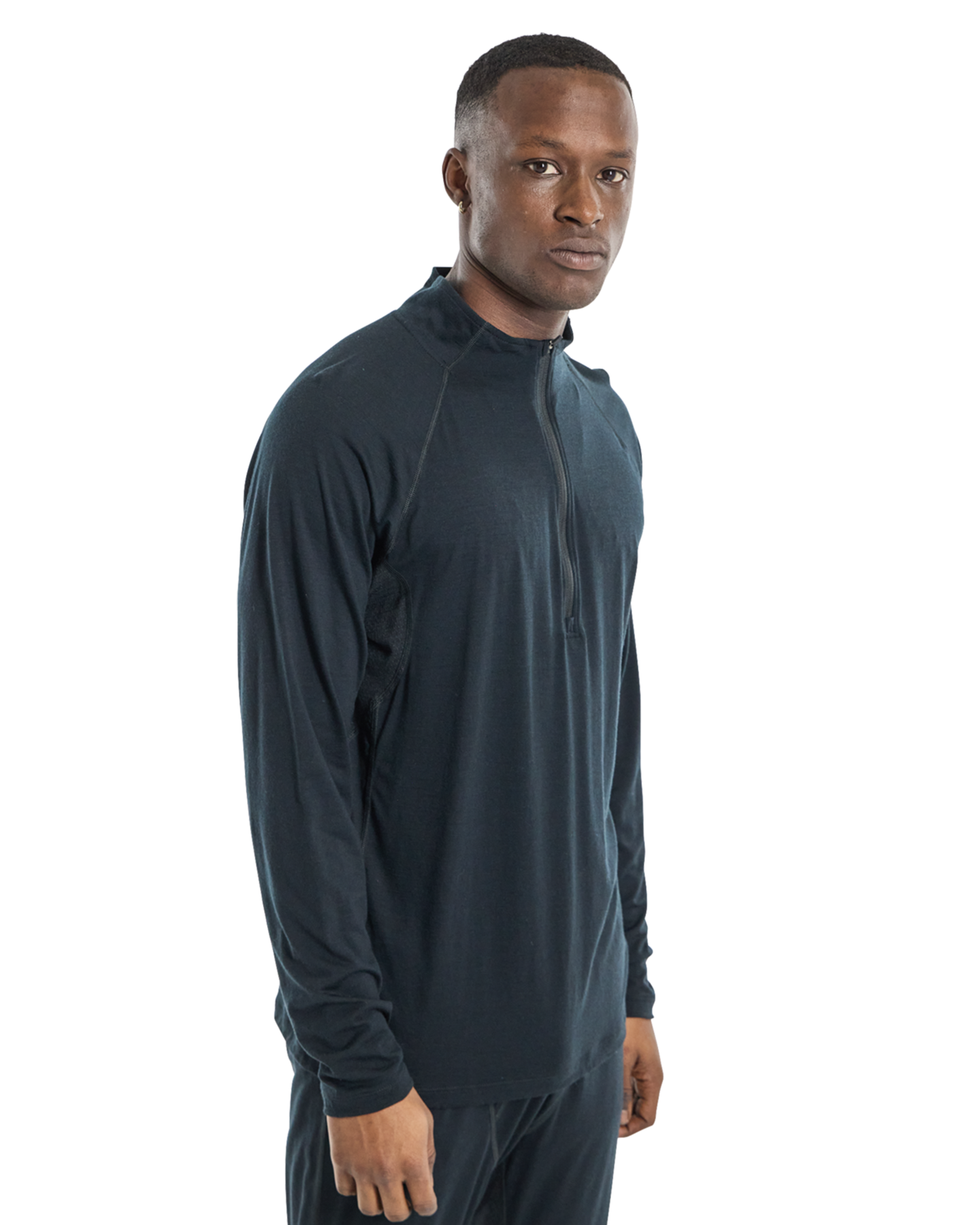 Burton Men's Phayse Merino Quarter Zip Fleece - True Black Shirts & Tops - SnowSkiersWarehouse