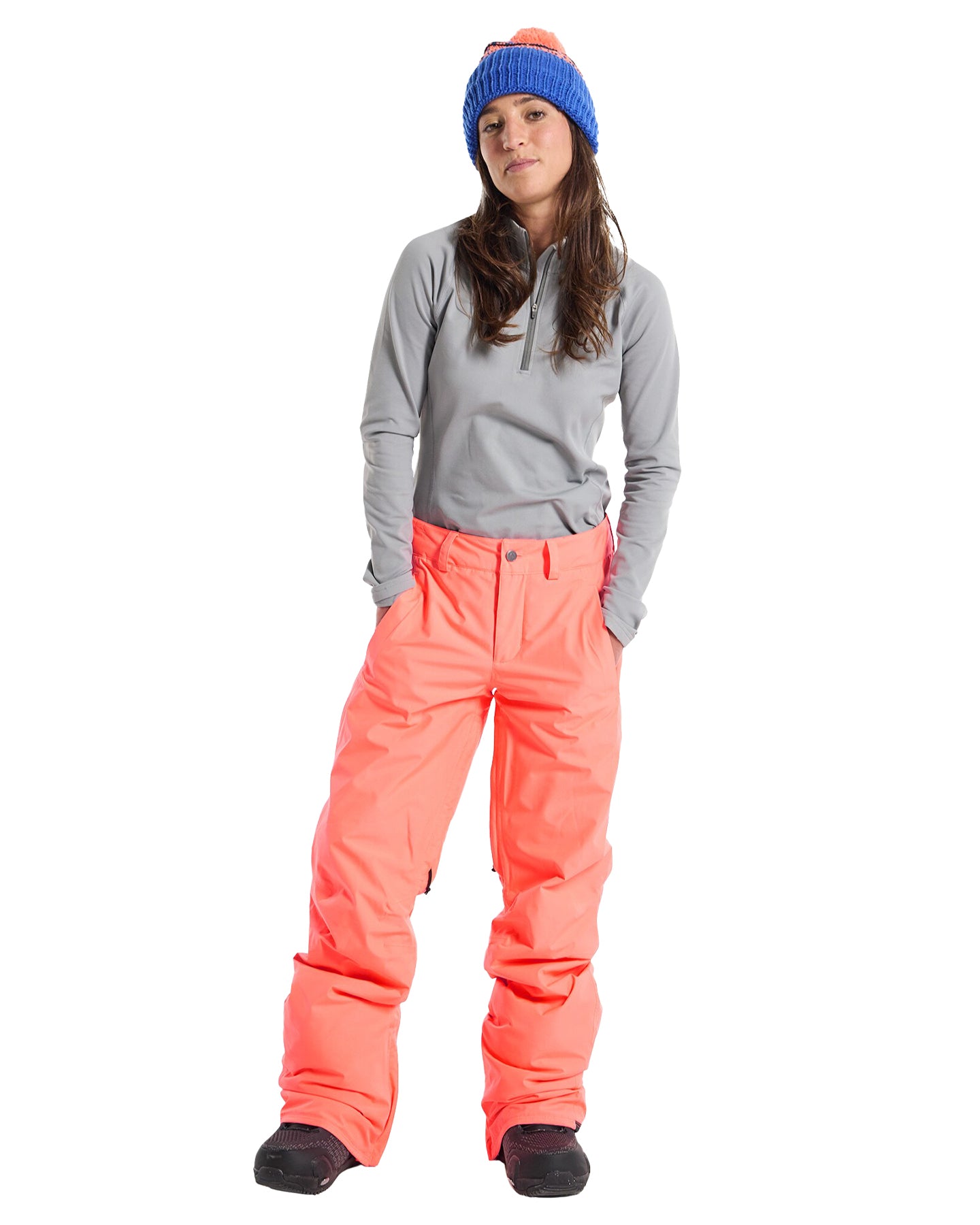 Burton Women's Powline GORE-TEX 2L Insulated Pants - Tetra Orange - 2023 Women's Snow Pants - SnowSkiersWarehouse