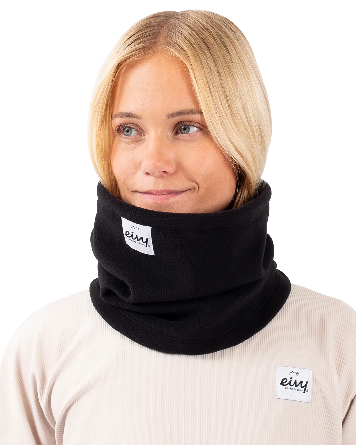 Eivy Adjustable Fleece Women's Neckwarmer - Black Neck Warmers & Face Masks - SnowSkiersWarehouse