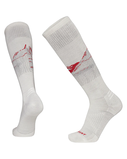 Le Bent Elyse Saugstad Pro Series Zero Cushion Socks - Lily White Socks - SnowSkiersWarehouse