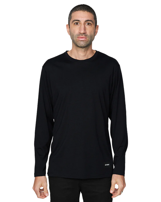 Le Bent Men's Ultralight Long Sleeve Tee - Black Shirts & Tops - SnowSkiersWarehouse