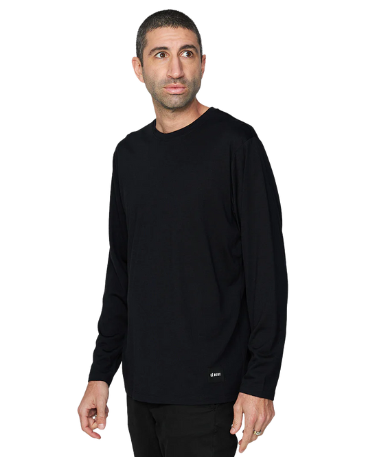 Le Bent Men's Ultralight Long Sleeve Tee - Black Shirts & Tops - SnowSkiersWarehouse
