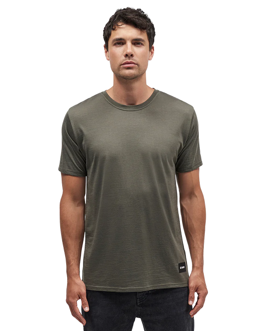 Le Bent Men's Ultralight Short Sleeve Tee - Olive Night Shirts & Tops - SnowSkiersWarehouse