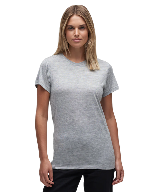 Le Bent Women's Ultralight Short Sleeve Tee - Heather Grey Shirts & Tops - SnowSkiersWarehouse