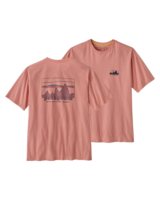 Patagonia '73 Skyline Organic T-Shirt - Sunfade Pink Shirts & Tops - SnowSkiersWarehouse