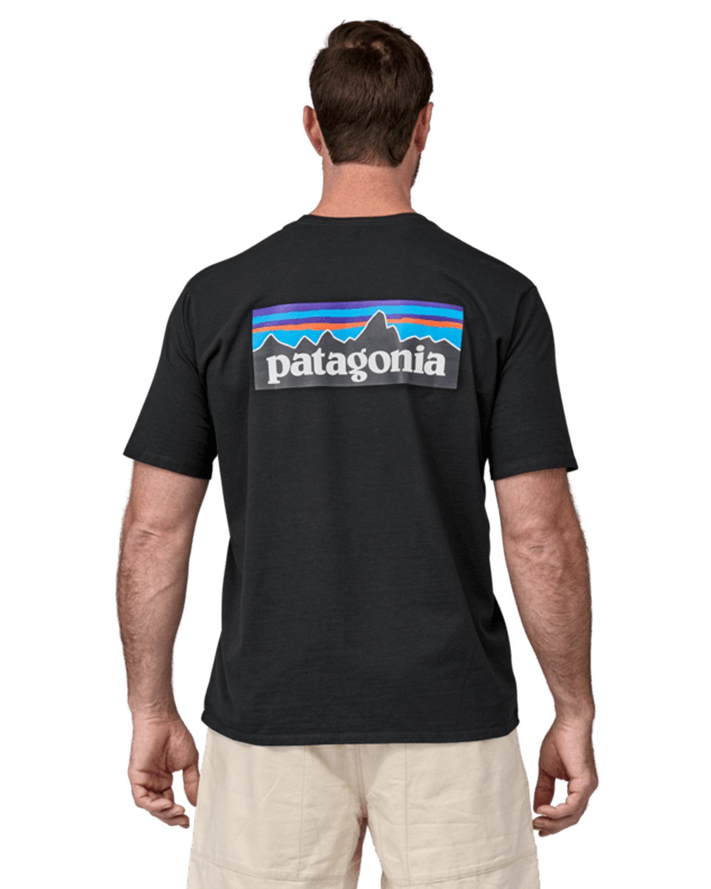 Patagonia P-6 Logo Responsibili-Tee - Black Shirts & Tops - SnowSkiersWarehouse