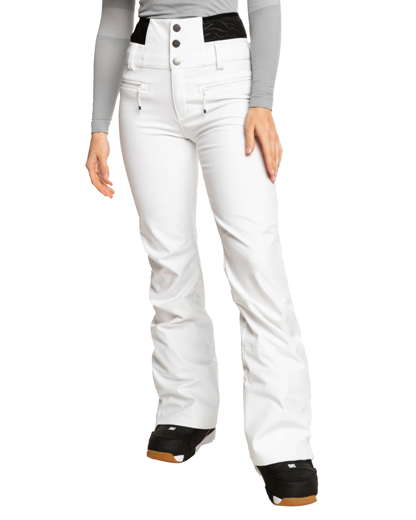 Roxy Women's Rising High Technical Snow Pants - Bright White Women's Snow Pants - SnowSkiersWarehouse
