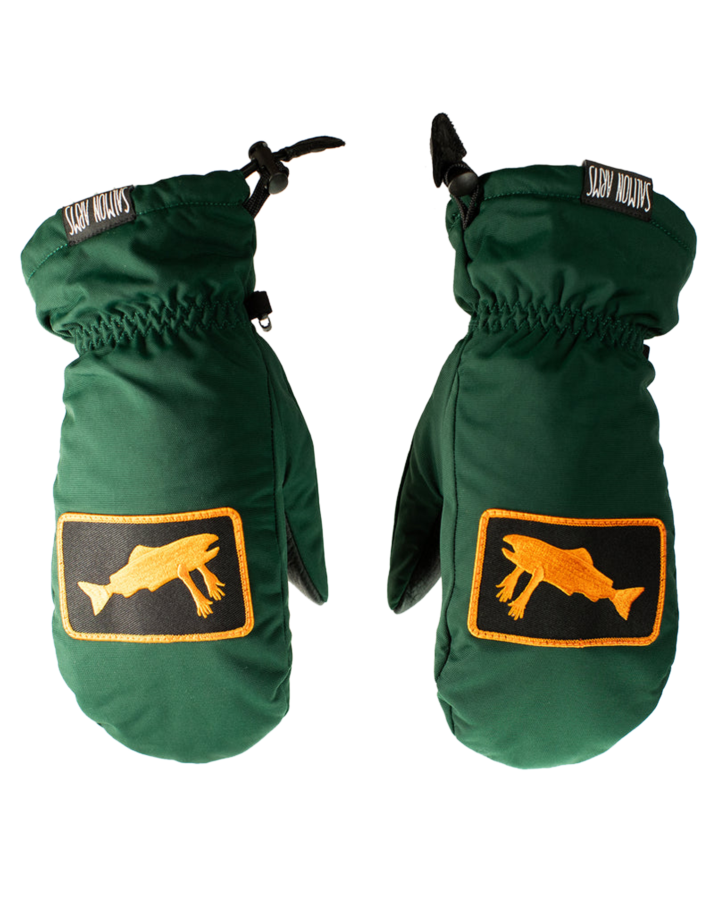 Salmon Arms Classic Snow Mitt - Logo Green/Orange Men's Snow Gloves & Mittens - SnowSkiersWarehouse