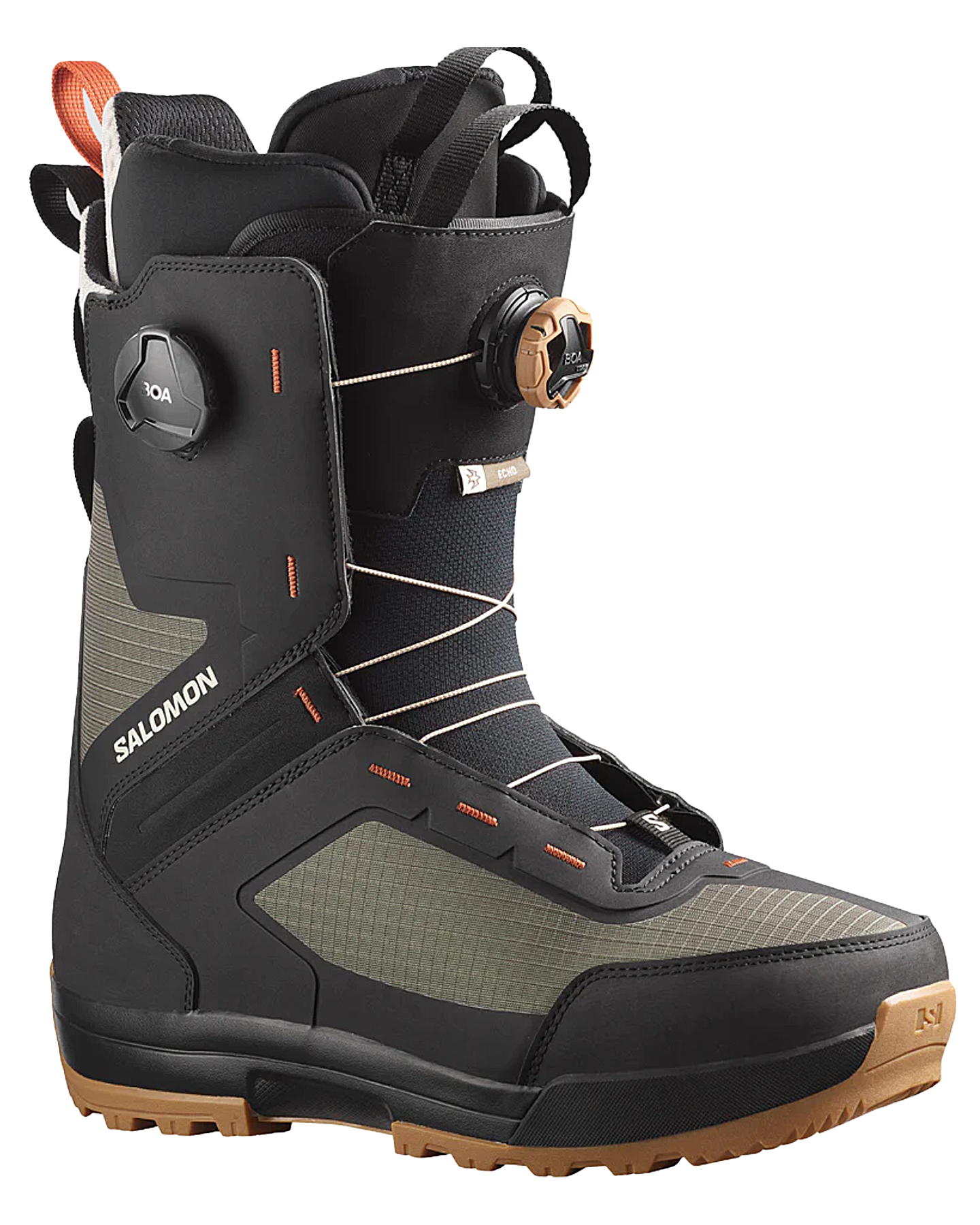 Salomon Echo Dual Boa Snowboard Boots - Army Green-X / Black / Rainy Day - 2023 Men's Snowboard Boots - SnowSkiersWarehouse