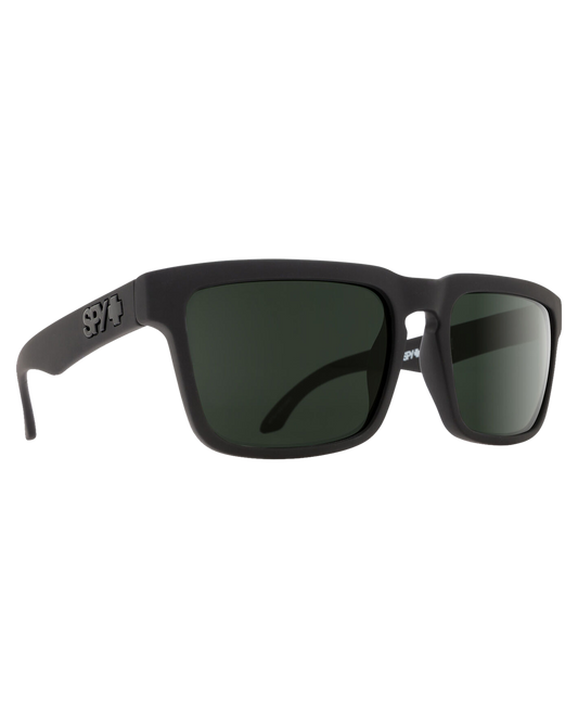 Spy Helm Soft Matte Black - Happy Gray Green Sunglasses - SnowSkiersWarehouse