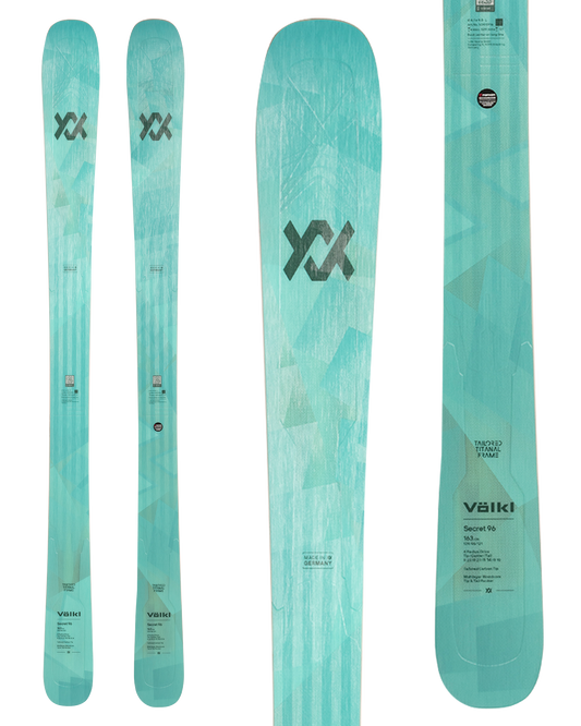Volkl Secret 96 Flat Snow Skis - 2025 Men's Snow Skis - SnowSkiersWarehouse