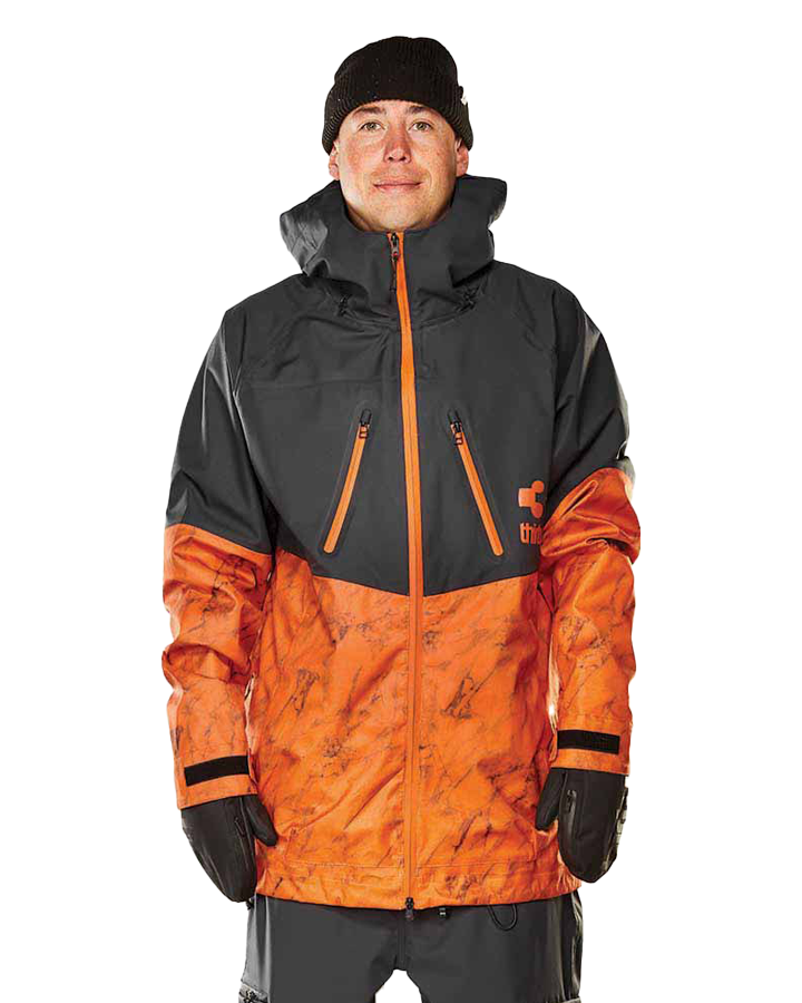 Thirtytwo Tm-3 Snow Jacket - Black / Orange - 2023 Men's Snow Jackets - SnowSkiersWarehouse