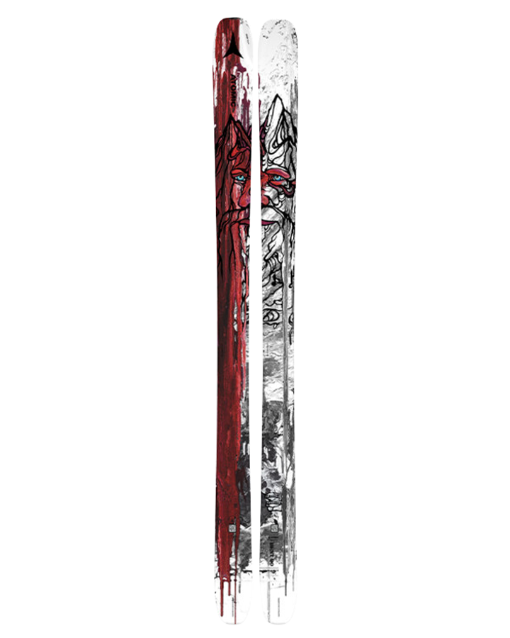 Atomic Bent 90 Snow Skis - Red / Grey - 2024 Snow Skis - Mens - SnowSkiersWarehouse