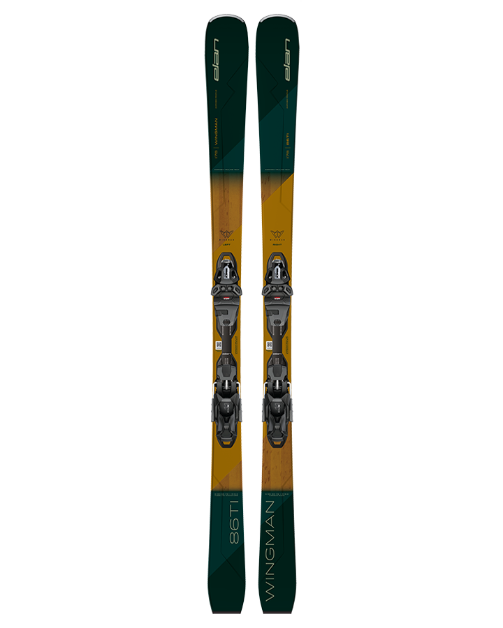 Elan Wingman '86 TI FX Snow Skis + EMX 11.0 Bindings  - 2024 Snow Skis - Mens - SnowSkiersWarehouse