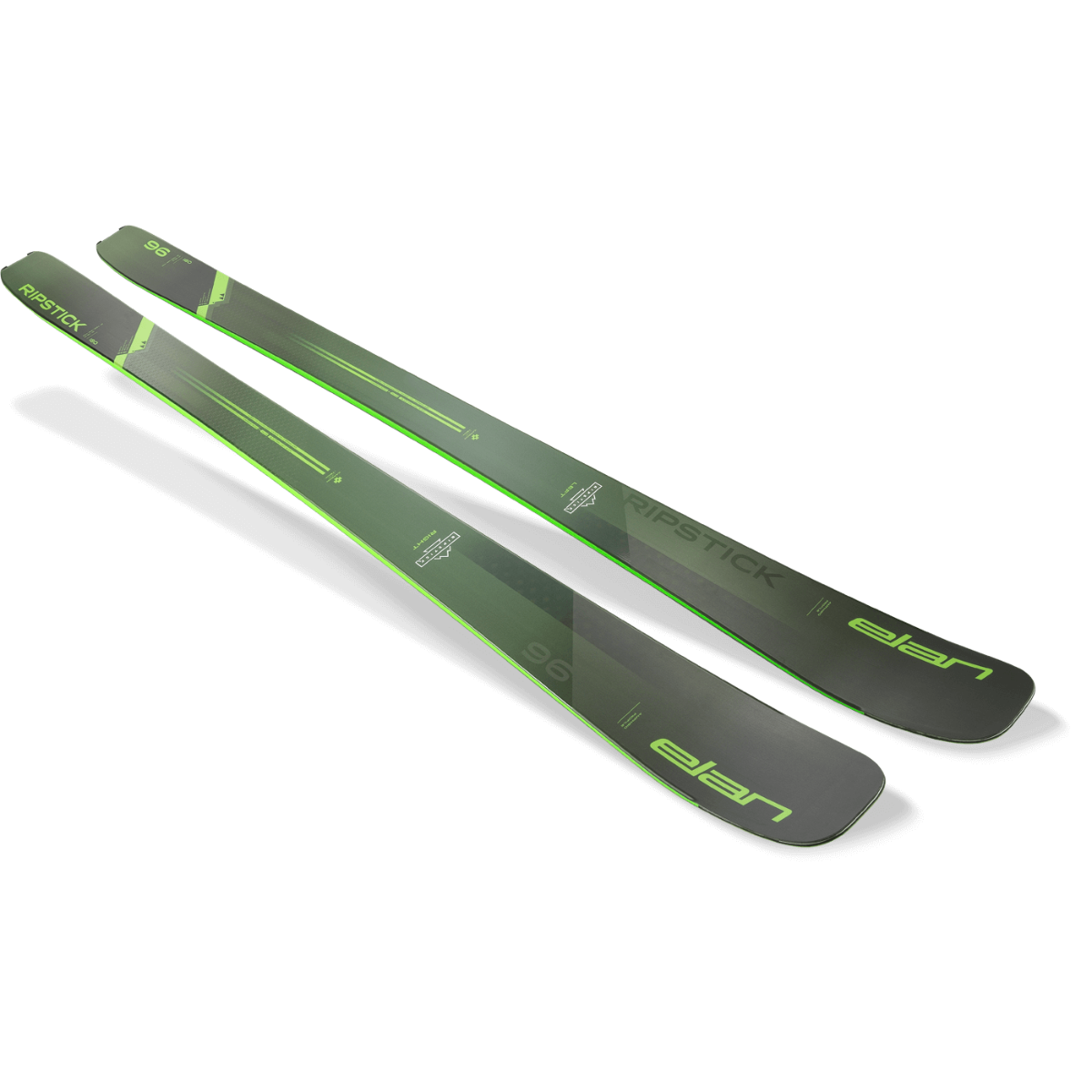 Elan Ripstick '96 Flat Snow Skis - 2025 Snow Skis - Trojan Wake Ski Snow