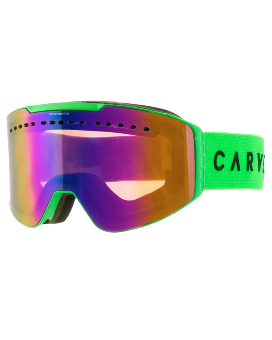 Carve White Out Snow Goggles - Matte Green / Orange w/ Green Iridium - 2023 Men's Snow Goggles - Trojan Wake Ski Snow
