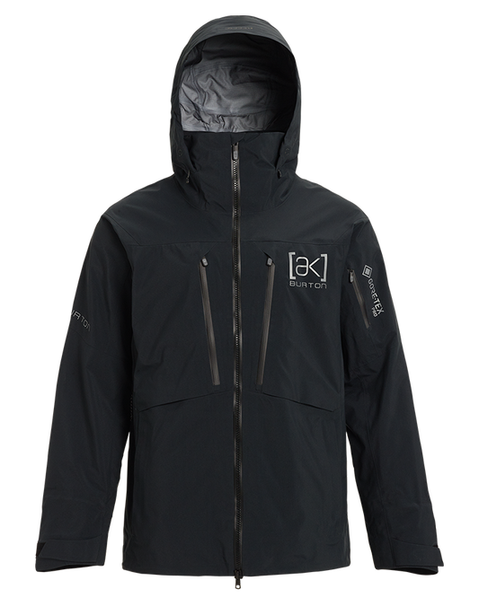 Burton Mens [ak]® Hover Gore-Tex Pro 3L Jacket - True Black - 2023 Men's Snow Jackets - Trojan Wake Ski Snow