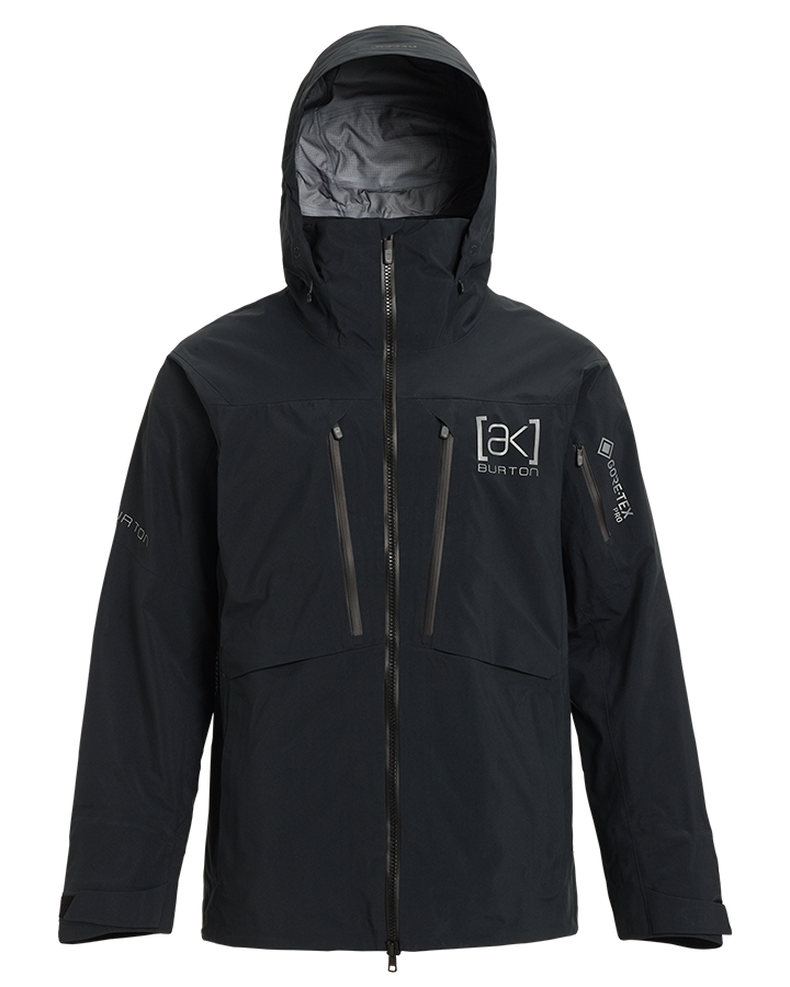 Burton Mens [ak]® Hover Gore-Tex Pro 3L Jacket - True Black - 2023 Men's Snow Jackets - Trojan Wake Ski Snow